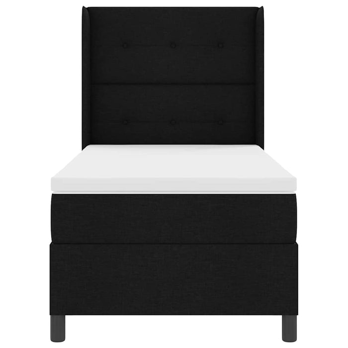 Pat cu arc LED cu headboard Negru 100 x 200 cm țesătură WALTI