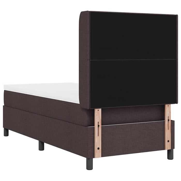 Pat cu arc LED cu headboard Maro închis 100 x 200 cm țesătură - WALTI WALTI
