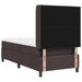 Pat cu arc LED cu headboard Maro închis 100 x 200 cm țesătură - WALTI WALTI