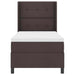 Pat cu arc LED cu headboard Maro închis 100 x 200 cm țesătură - WALTI WALTI