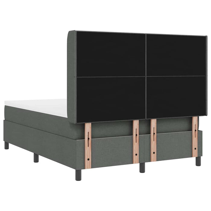 Pat cu arc LED cu saltea Gri închis 140 x 200 cm țesătură - WALTI WALTI