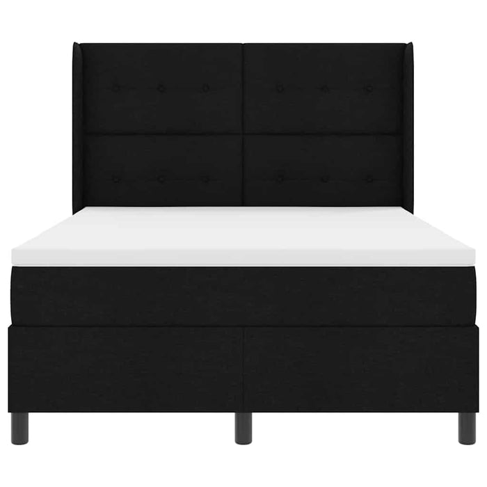 Pat cu arc LED cu headboard Negru 140 x 200 cm țesătură - WALTI WALTI