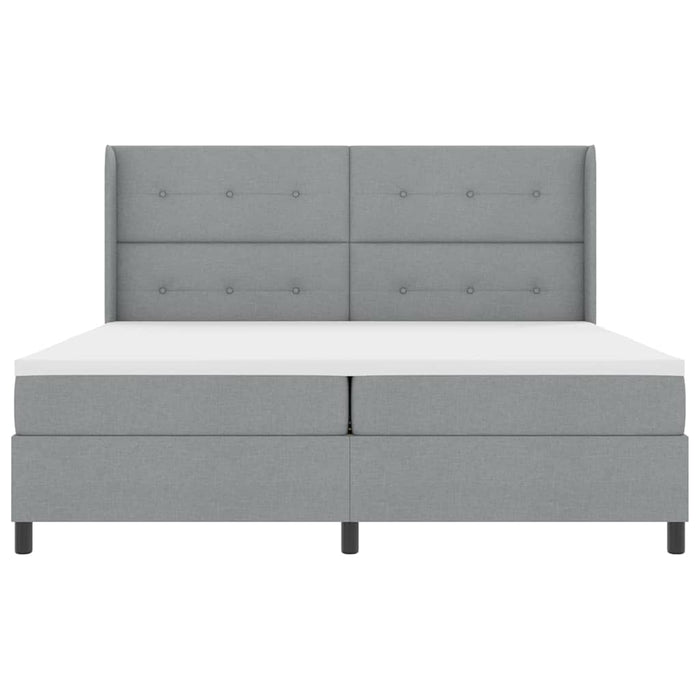 Pat cu arc LED cu headboard Gri deschis 200 x 200 cm țesătură WALTI