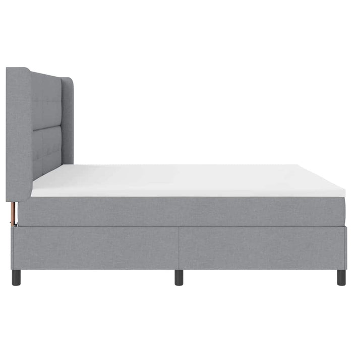 Pat cu arc LED cu headboard Gri deschis 200 x 200 cm țesătură WALTI