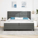 Pat cu arc LED cu headboard Gri închis 200 x 200 cm țesătură - WALTI WALTI
