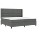 Pat cu arc LED cu headboard Gri închis 200 x 200 cm țesătură - WALTI WALTI