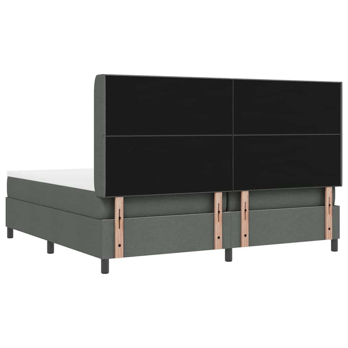 Pat cu arc LED cu headboard Gri închis 200 x 200 cm țesătură - WALTI WALTI