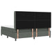 Pat cu arc LED cu headboard Gri închis 200 x 200 cm țesătură - WALTI WALTI