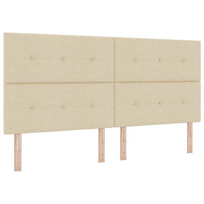 Pat cu arc LED cu saltea Crem 200 x 200 cm țesătură - WALTI WALTI