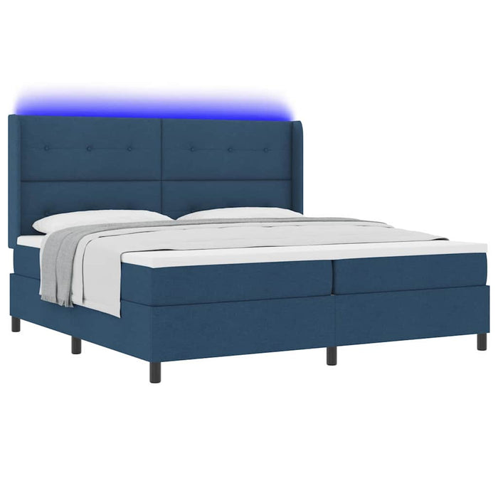 Pat cu arc LED cu saltea albastru 200 x 200 cm țesătură - WALTI WALTI