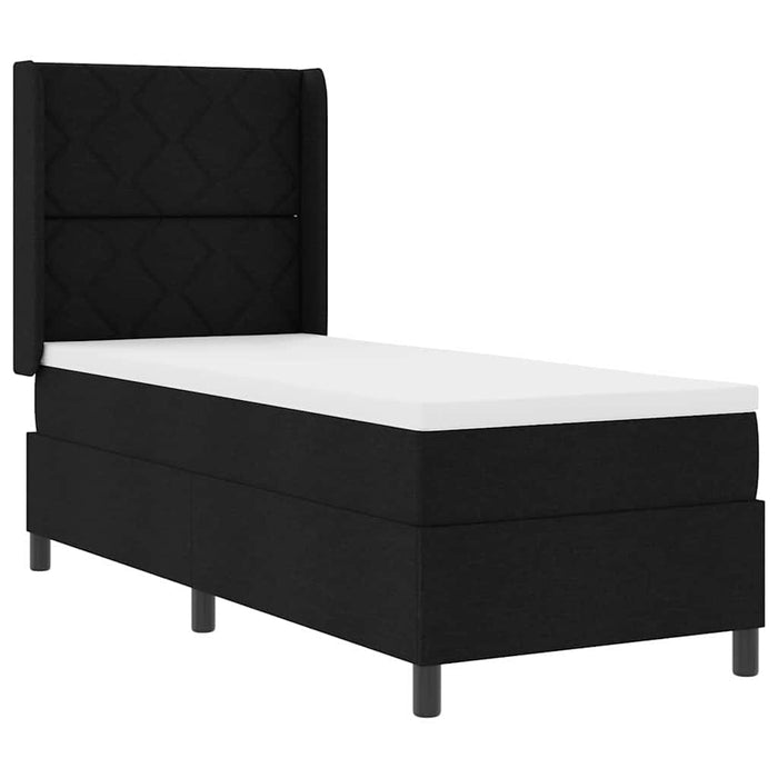 Pat cu arc LED cu headboard Negru 80 x 200 cm țesătură WALTI