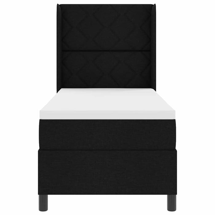Pat cu arc LED cu headboard Negru 80 x 200 cm țesătură WALTI