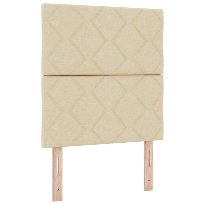 Pat cu arc LED cu headboard Crem 80 x 200 cm țesătură WALTI