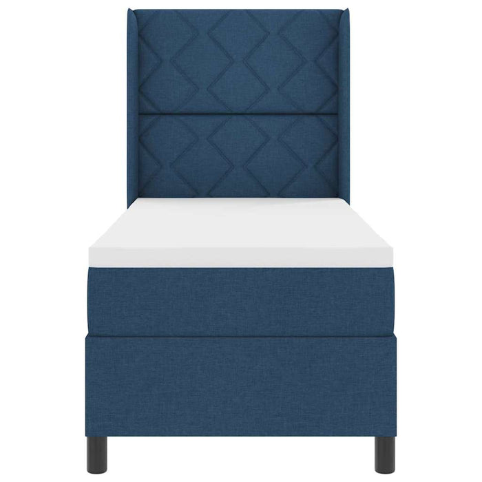Pat cu arc LED cu headboard albastru 80 x 200 cm țesătură WALTI