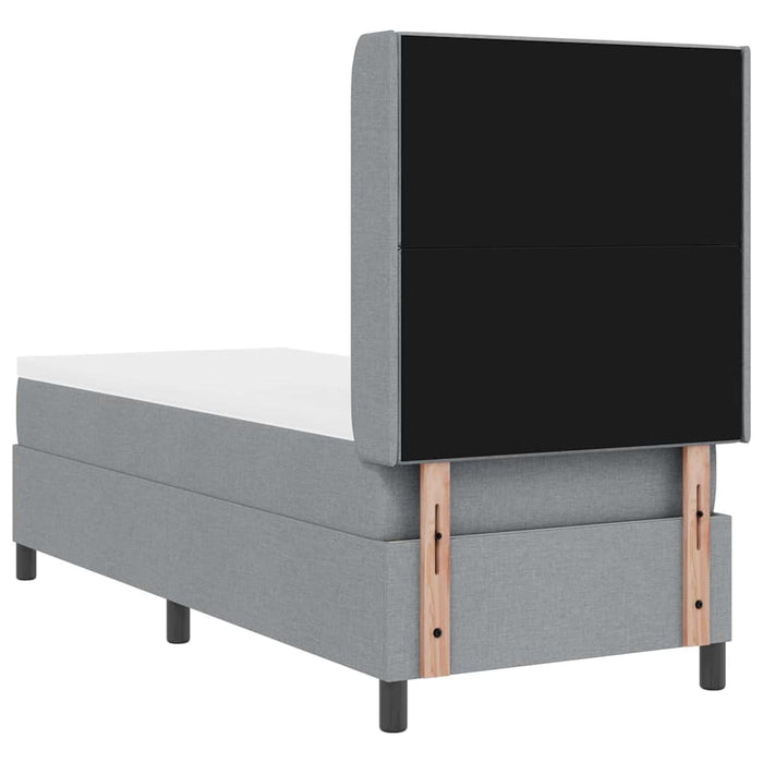 Pat cu arc LED cu headboard Gri deschis 90 x 190 cm țesătură - WALTI WALTI