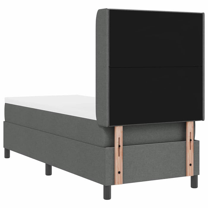 Pat cu arc LED cu headboard Gri închis 90 x 190 cm țesătură WALTI