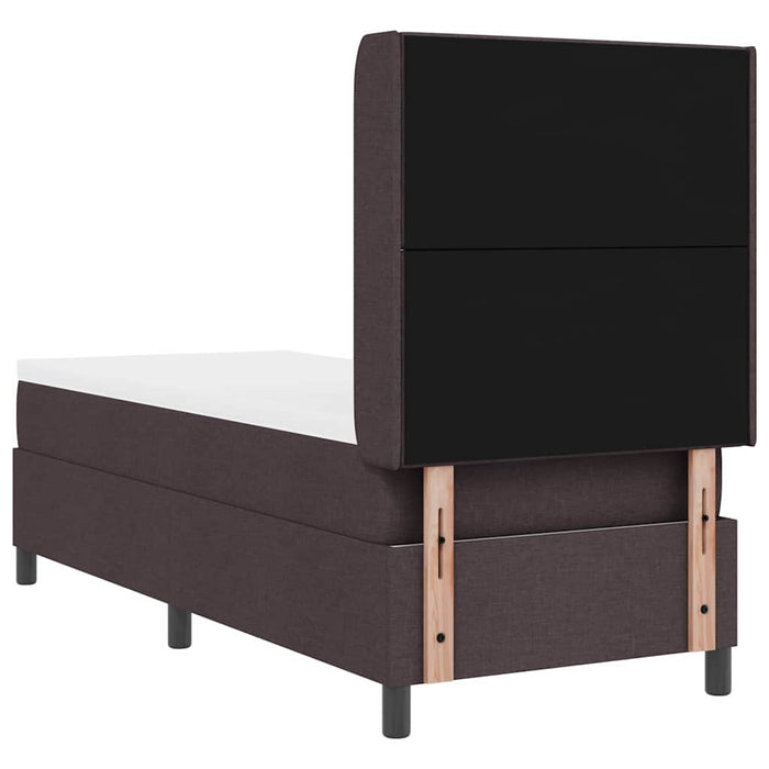 Pat cu arc LED cu headboard Maro închis 90 x 190 cm țesătură WALTI