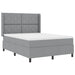 Pat cu arc LED cu headboard Gri deschis 140 x 190 cm țesătură - WALTI WALTI