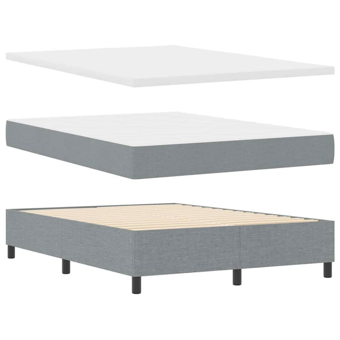 Pat cu arc LED cu headboard Gri deschis 140 x 200 cm țesătură WALTI