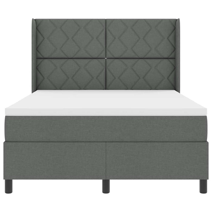 Pat cu arc LED cu headboard Gri închis 140 x 200 cm țesătură WALTI