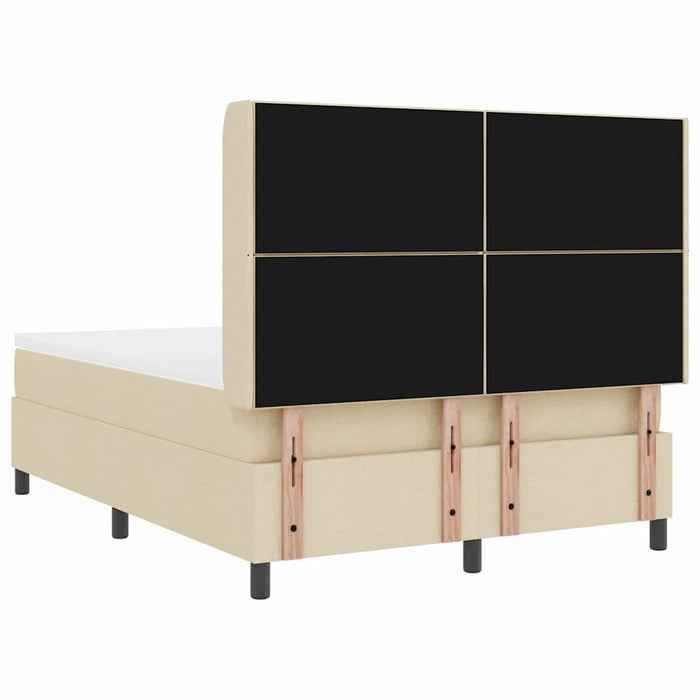 Pat cu arc LED cu headboard Crem 160 x 200 cm țesătură WALTI