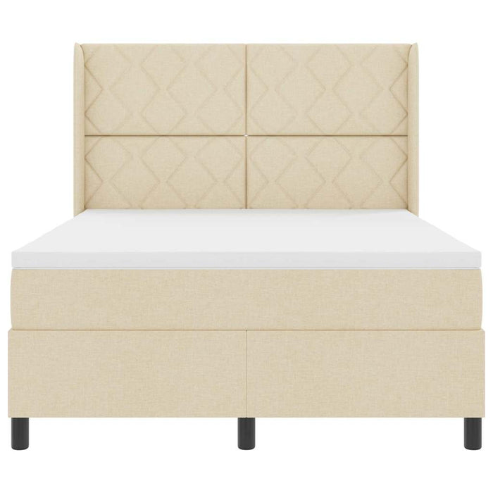 Pat cu arc LED cu headboard Crem 160 x 200 cm țesătură WALTI