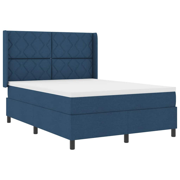 Pat cu arc LED cu headboard albastru 160 x 200 cm țesătură WALTI