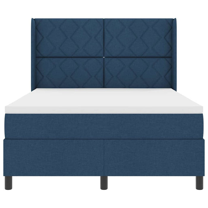 Pat cu arc LED cu headboard albastru 160 x 200 cm țesătură WALTI