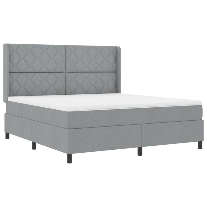 Pat cu arc LED cu headboard Gri deschis 180 x 200 cm țesătură - WALTI WALTI