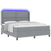 Pat cu arc LED cu headboard Gri deschis 180 x 200 cm țesătură - WALTI WALTI
