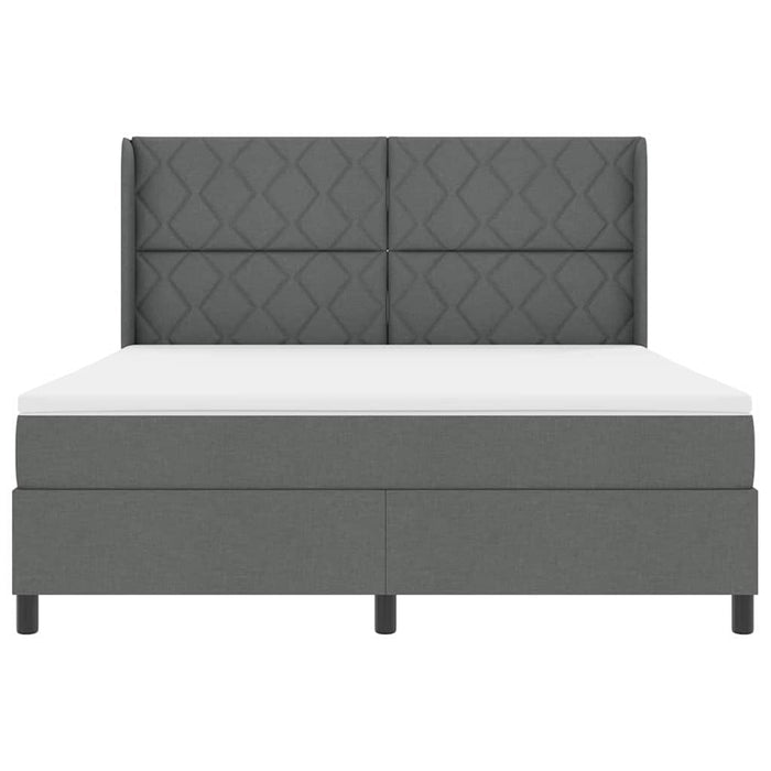Pat cu arc LED cu headboard Gri închis 180 x 200 cm țesătură WALTI
