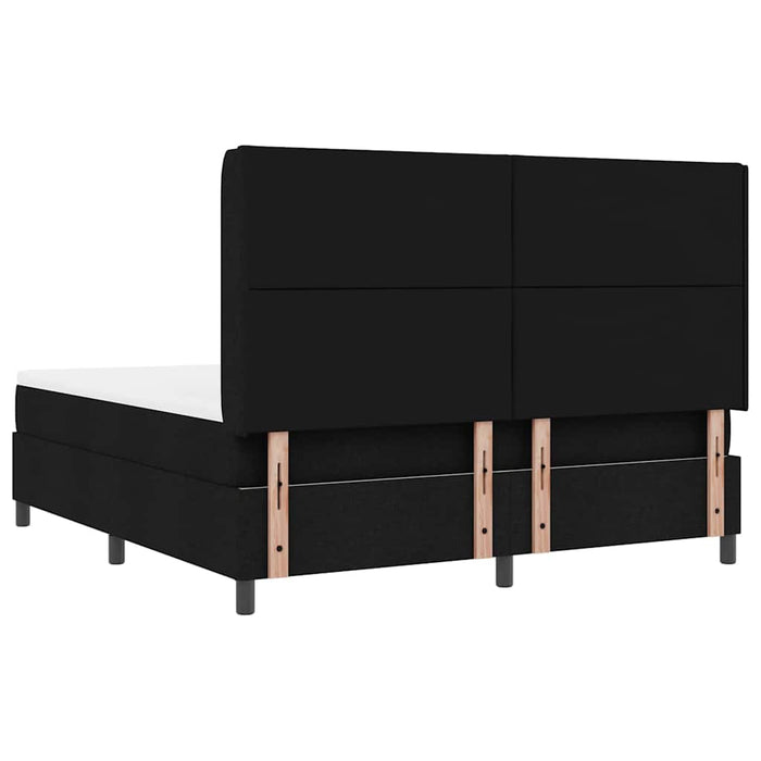 Pat cu arc LED cu headboard Negru 180 x 200 cm țesătură WALTI