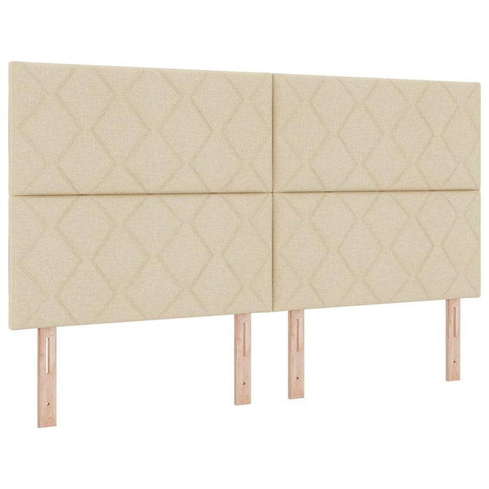 Pat cu arc LED cu headboard Crem 180 x 200 cm țesătură WALTI