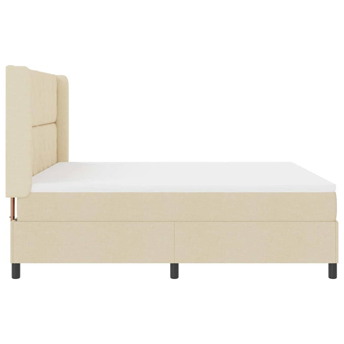 Pat cu arc LED cu headboard Crem 180 x 200 cm țesătură WALTI