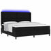 Pat cu arc LED cu saltea Negru 200 x 200 cm țesătură - WALTI WALTI