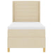 Pat cu arcuri cu saltea cu headboard Crem 90 x 200 cm țesătură - WALTI WALTI