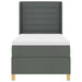 Pat cu arcuri cu saltea cu headboard Gri 100 x 200 cm țesătură - WALTI WALTI