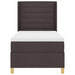 Pat cu arcuri cu saltea cu headboard Maro 100 x 200 cm țesătură - WALTI WALTI
