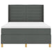 Pat cu arcuri cu saltea cu headboard Gri 140 x 190 cm țesătură - WALTI WALTI