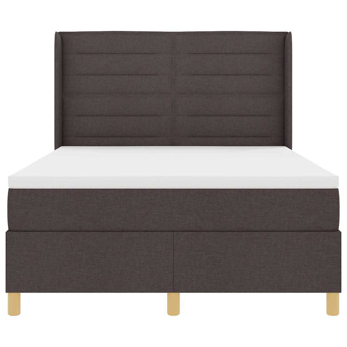 Pat cu arcuri cu benzi LED Maro 140 x 200 cm țesătură WALTI