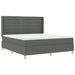 Pat cu arcuri cu saltea cu headboard Gri 140 x 200 cm țesătură - WALTI WALTI