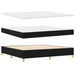 Pat cu arcuri cu saltea Negru 140 x 200 cm țesătură - WALTI WALTI
