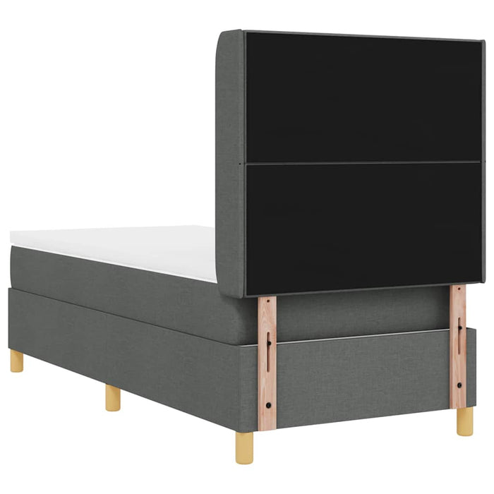 Pat cu arcuri cu benzi LED Gri 90 x 190 cm țesătură WALTI