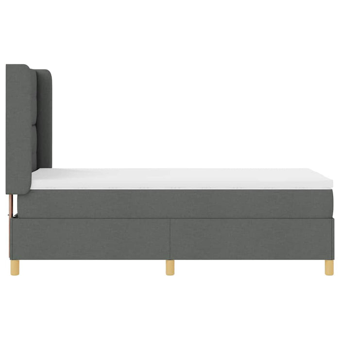 Pat cu arcuri cu benzi LED Gri 90 x 190 cm țesătură WALTI