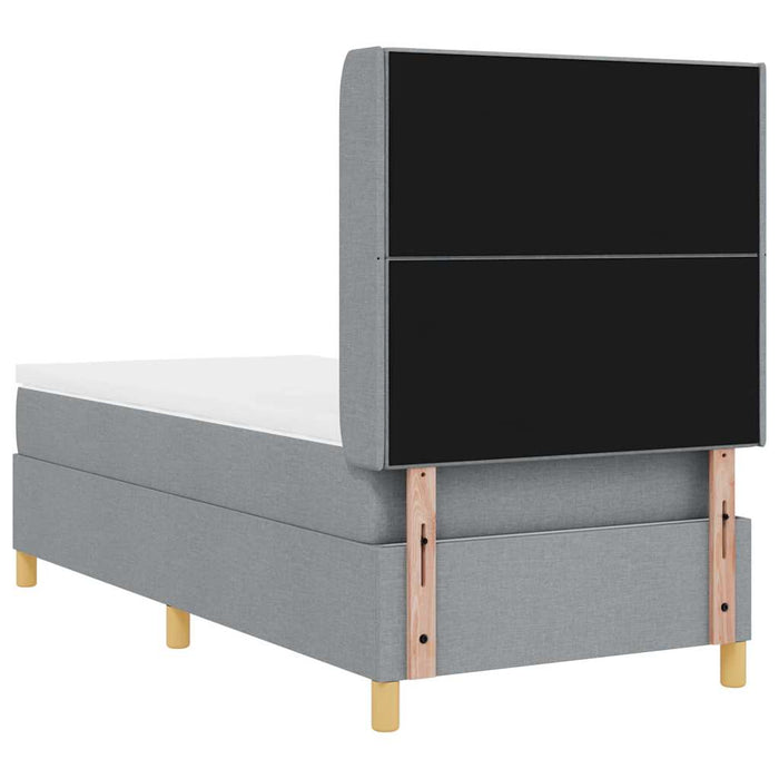 Pat cu arcuri cu benzi LED Gri deschis 100 x 200 cm țesătură - WALTI WALTI