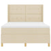 Pat cu arcuri cu saltea cu headboard Crem 140 x 190 cm țesătură - WALTI WALTI