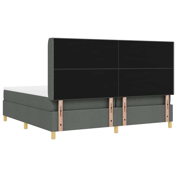 Pat cu arcuri cu benzi LED Gri 200 x 200 cm țesătură - WALTI WALTI