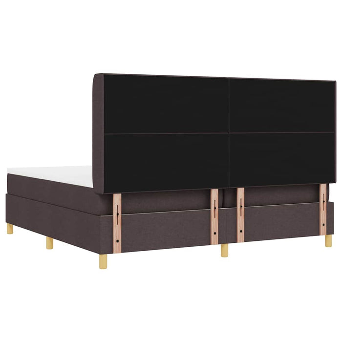 Pat cu arcuri cu benzi LED Maro 200 x 200 cm țesătură WALTI