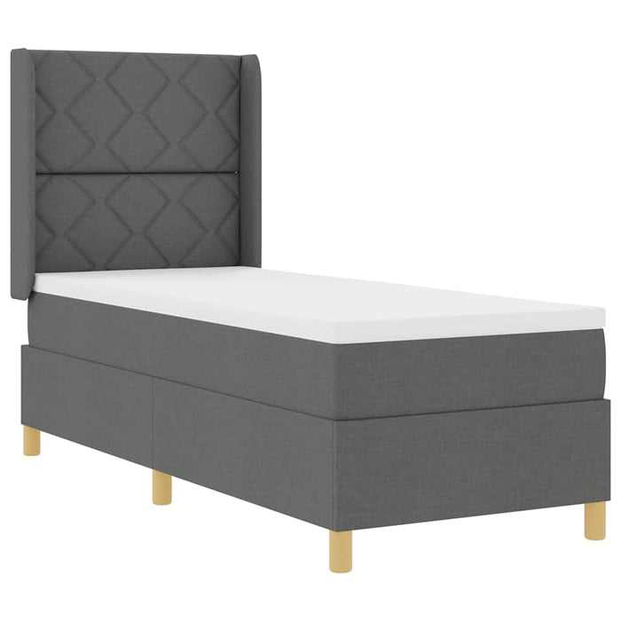 Pat cu arcuri cu benzi LED Gri 80 x 200 cm țesătură WALTI