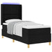 Pat cu arcuri cu benzi LED Negru 80 x 200 cm țesătură - WALTI WALTI